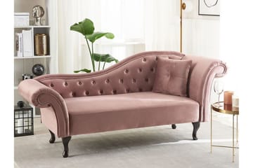 Lattes Höger Rak Dagbädd 188 cm i Tyg - Rosa - Möbler - Soffa - Dagbäddar