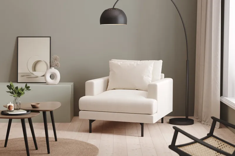 Menard Fåtölj - Ljusbeige - Möbler - Stolar & fåtöljer - Fåtölj