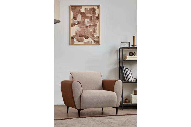 Rebelo Fåtölj - Beige - Möbler - Stolar & fåtöljer - Fåtölj - Skinnfåtölj & läderfåtölj