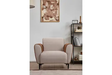 Rebelo Fåtölj - Beige - Möbler - Stolar & fåtöljer - Fåtölj - Skinnfåtölj & läderfåtölj