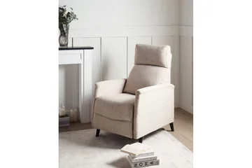 Reclinerfåtölj Selvik Beige/svart - Beige/svart - Möbler - Stolar & fåtöljer - Fåtölj - Biofåtölj & reclinerfåtölj
