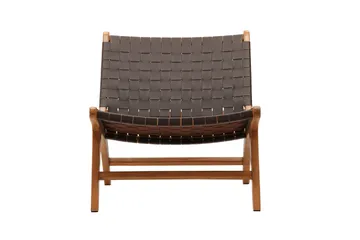 Rike Loungefåtölj - Brun/Beige - Möbler - Stolar & fåtöljer - Fåtölj - Skinnfåtölj & läderfåtölj
