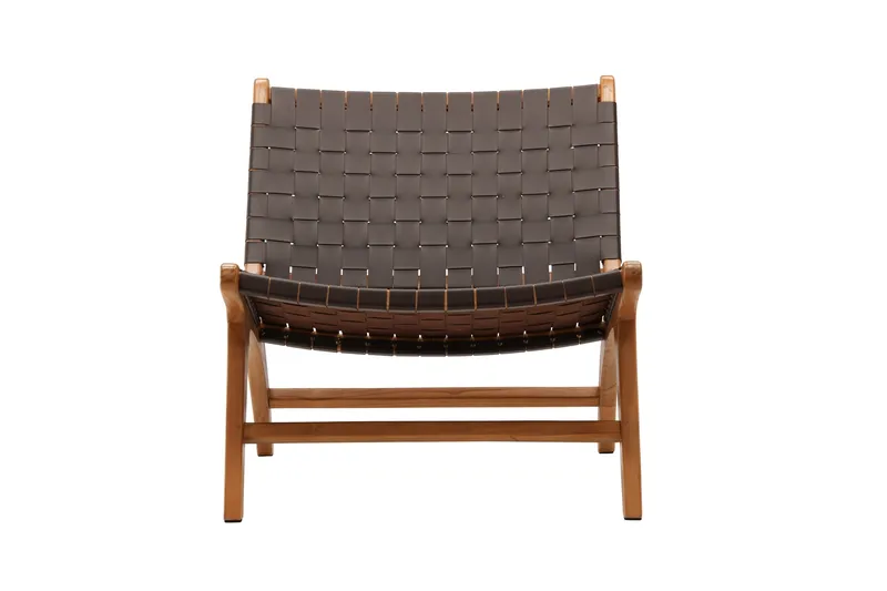 Rike Loungefåtölj - Brun/Beige - Möbler - Stolar & fåtöljer - Fåtölj - Skinnfåtölj & läderfåtölj