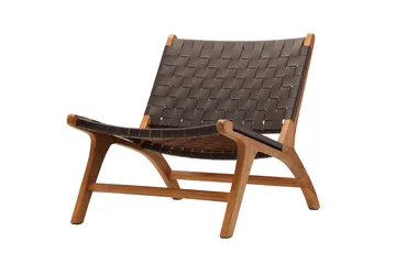 Rike Loungefåtölj - Brun/Beige - Möbler - Stolar & fåtöljer - Fåtölj - Skinnfåtölj & läderfåtölj