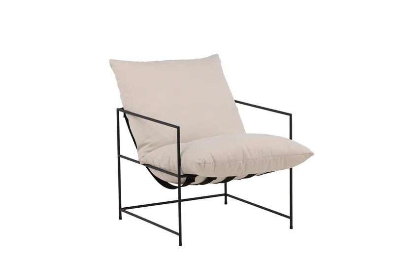 Sedalia Modern Fåtölj med Armstöd i Tyg, Ljusbeige