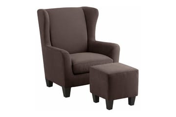 Silfa Fåtölj Microfiber - Brun - Möbler - Stolar & fåtöljer - Fåtölj - Öronlappsfåtölj