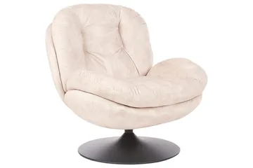 Svängbar fåtölj Nolvik - Beige, svart - Möbler - Stolar & fåtöljer - Fåtölj - Fåtölj utan armstöd