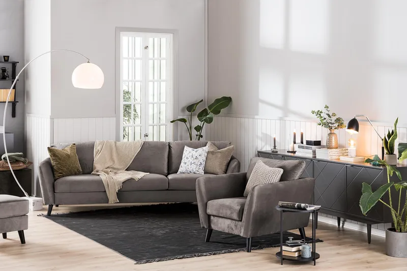 Trend Fåtölj med Fotpall - Mullvad - Möbler - Stolar & fåtöljer - Fåtölj