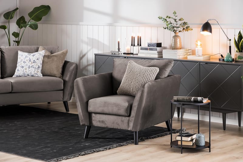 Trend Fåtölj med Fotpall - Mullvad - Möbler - Stolar & fåtöljer - Fåtölj