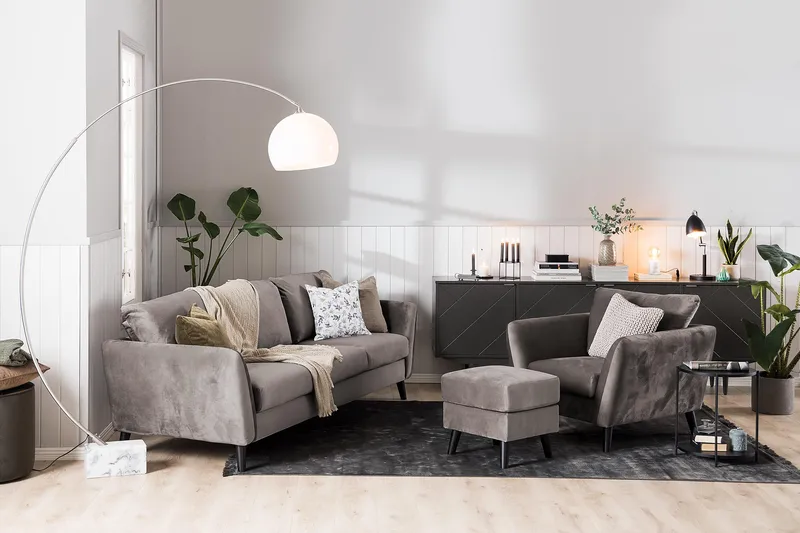 Trend Fåtölj med Fotpall - Mullvad - Möbler - Stolar & fåtöljer - Fåtölj