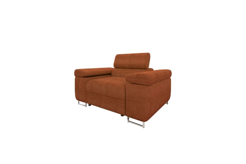 Gabina Modern Fåtölj i Tyg med Metallben, Orange