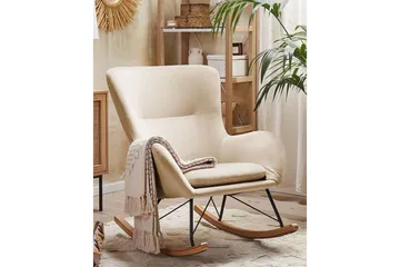 Gungstol Ellan - Beige, svart, ljust trä - Möbler - Stolar & fåtöljer - Fåtölj