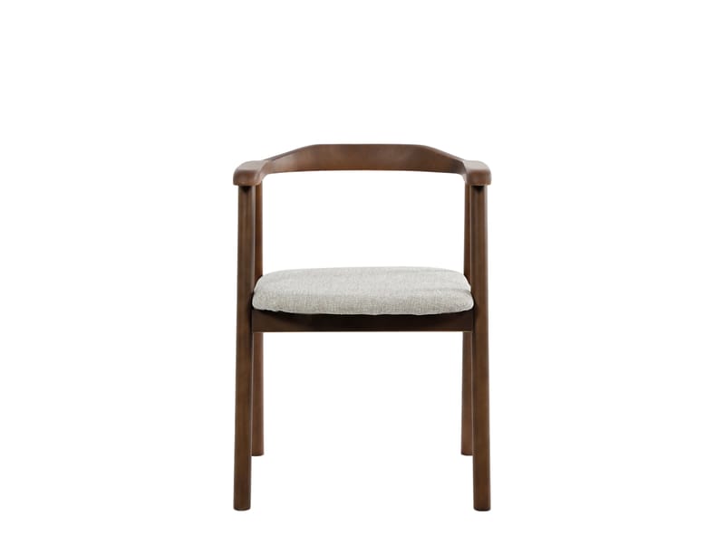Jolie Matstol i trä med tygsits - Valnöt/Beige - Möbler - Stolar & fåtöljer - Matstol & köksstol