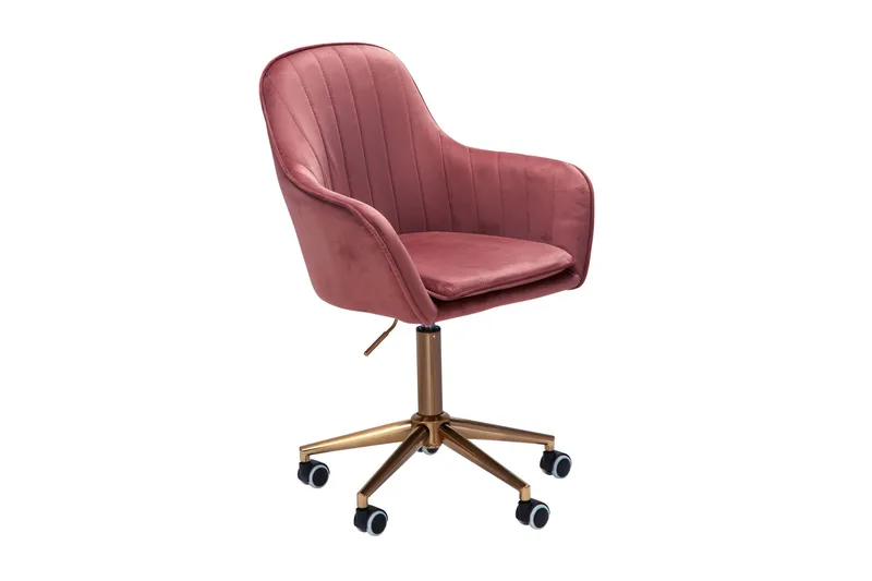 Hubdam Kontorsstol, Rosa/Guld