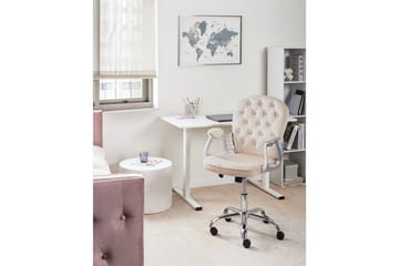 Kontorsstol Princess - Beige, Silver, Svart - Möbler - Stolar & fåtöljer - Kontorsstol & skrivbordsstol