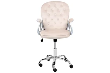Kontorsstol Princess - Beige, Silver, Svart - Möbler - Stolar & fåtöljer - Kontorsstol & skrivbordsstol