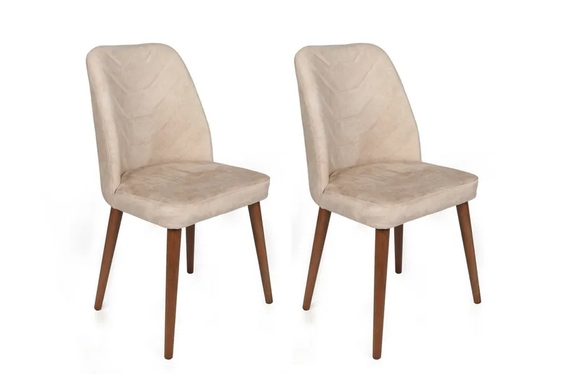 Denounce Matstol, Beige/Valnöt