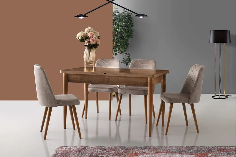 Denounce Matstol - Valnöt/Beige - Möbler - Stolar & fåtöljer - Matstol & köksstol
