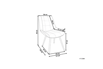 Mustadfors Sammetsstol 2-pack - Blå - Möbler - Stolar & fåtöljer - Matstol & köksstol
