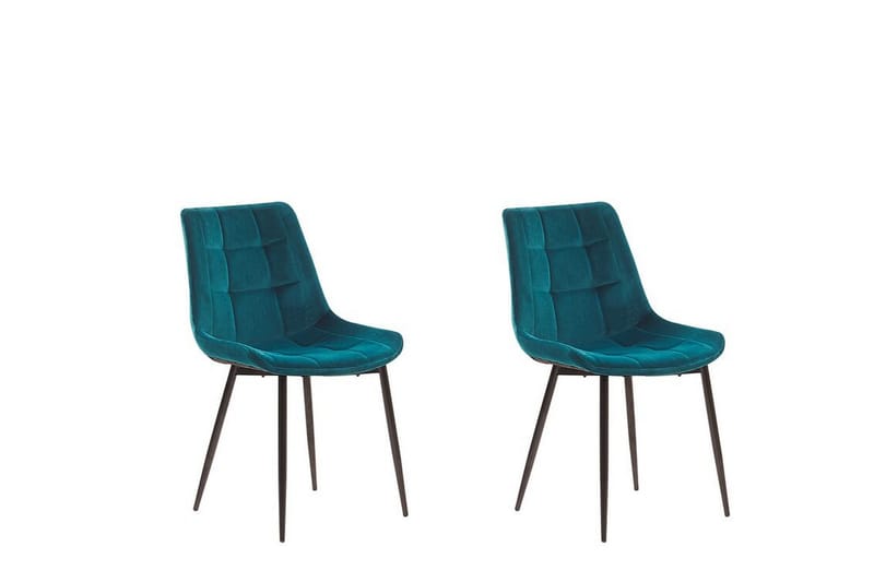 Mustadfors Sammetsstol 2-pack - Blå - Möbler - Stolar & fåtöljer - Matstol & köksstol