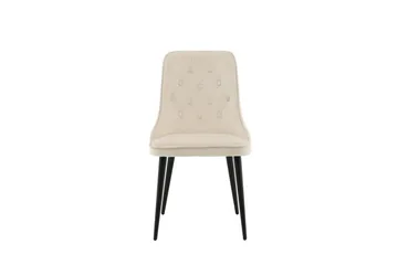 Velvet Deluxe Lyx Sammetstol - Svart/Beige - Möbler - Stolar & fåtöljer - Matstol & köksstol