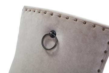 Viktoria Matstol & Köksstol i Sammet med Svarta Träben - Beige - Möbler - Stolar & fåtöljer - Matstol & köksstol