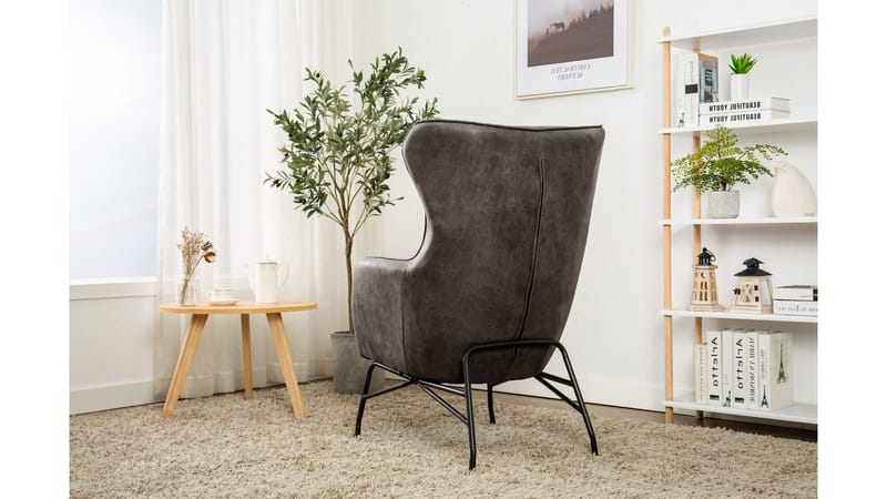 Morvella Fåtölj - Mörkgrå - Möbler - Stolar & fåtöljer - Fåtölj - Öronlappsfåtölj