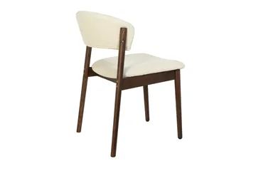 Nala Matstol i trä med tygsits - Valnöt/Beige - Möbler - Stolar & fåtöljer - Matstol & köksstol