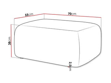 Barile Fotpall 70 cm - Brun - Möbler - Stolar & fåtöljer - Pall & puff - Fotpall