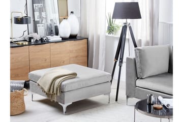 Evja Fotpall - Sammet/Grå - Möbler - Stolar & fåtöljer - Pall & puff - Fotpall