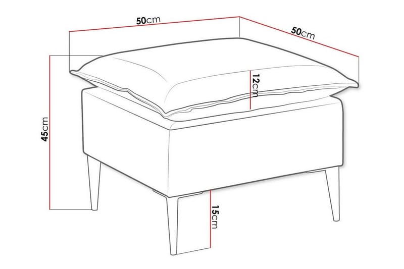 Staffin Fotpall 50 cm - Möbler - Stolar & fåtöljer - Pall & puff - Fotpall