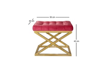 Gillie Sittpuff 40 cm - Guld/Röd - Möbler - Stolar & fåtöljer - Pall & puff - Sittpuff