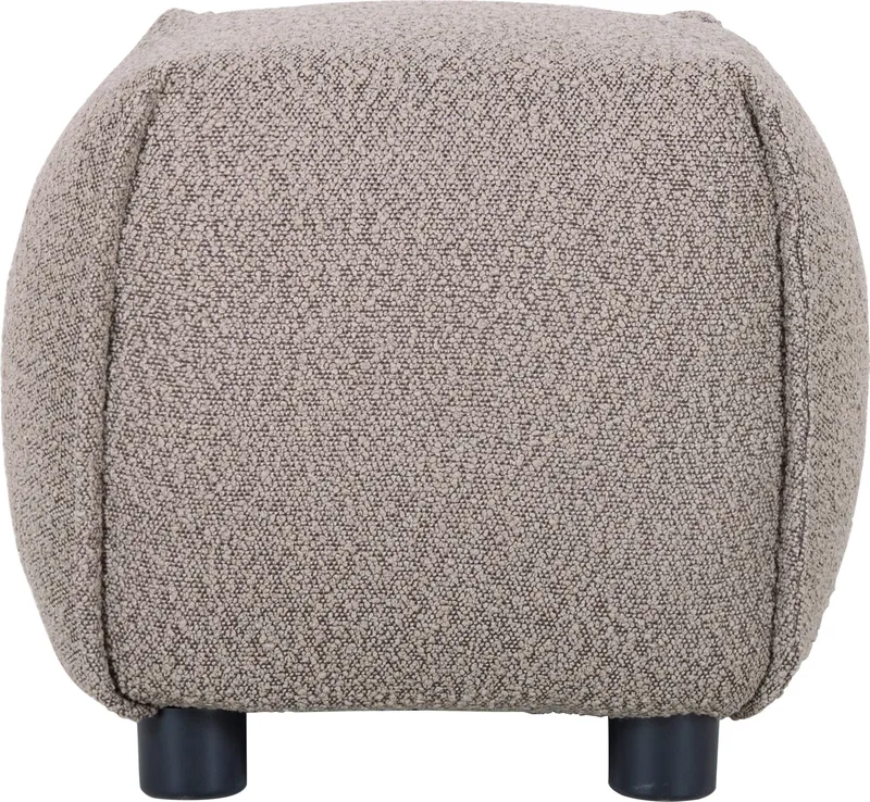 Pall 48x48 cm i mörkbeige bouclè, Gråbrun