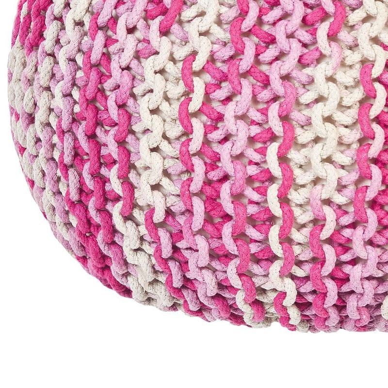 Puff Conrad - Vit, Rosa - Möbler - Stolar & fåtöljer - Pall & puff - Sittpuff