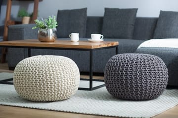 Conrad Sittpuff 50 cm - Grå - Möbler - Stolar & fåtöljer - Pall & puff - Sittpuff