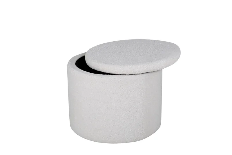 Dunken Sittpuff - Benvit - Möbler - Stolar & fåtöljer - Pall & puff - Sittpuff - Sittpuff med förvaring