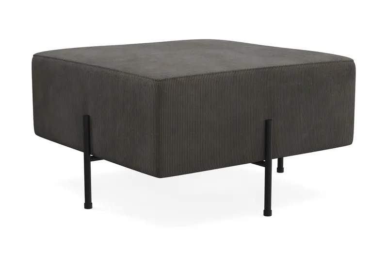 Menard Compact Sittpuff 70 cm Kvadratisk - Mörkgrå - Möbler - Stolar & fåtöljer - Pall & puff - Sittpuff