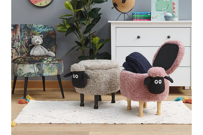 Sheep Sittpuff med Förvaring - Rosa - Möbler - Stolar & fåtöljer - Pall & puff - Sittpuff