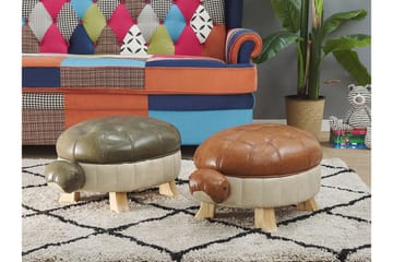 Tartaruga Sittpuff - Konstläder/Grön/Beige - Möbler - Stolar & fåtöljer - Pall & puff - Sittpuff