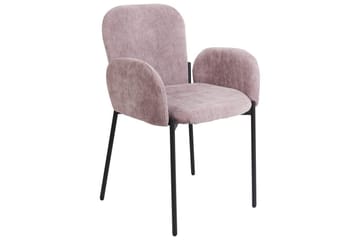 Set med 2 matstolar Albee - Rosa, Svart - Möbler - Stolar & fåtöljer - Matstol & köksstol