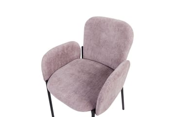 Set med 2 matstolar Albee - Rosa, Svart - Möbler - Stolar & fåtöljer - Matstol & köksstol