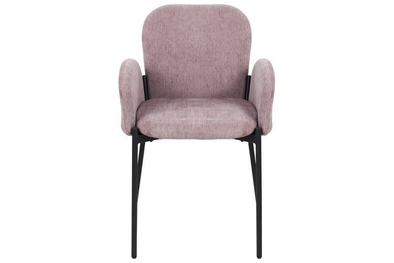 Set med 2 matstolar Albee - Rosa, Svart - Möbler - Stolar & fåtöljer - Matstol & köksstol