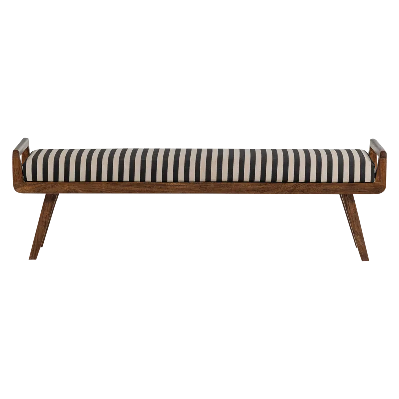 Bänk Valo 157 cm, Svart/Vit
