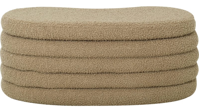 Bänk Valvik med Organisk Form, Beige