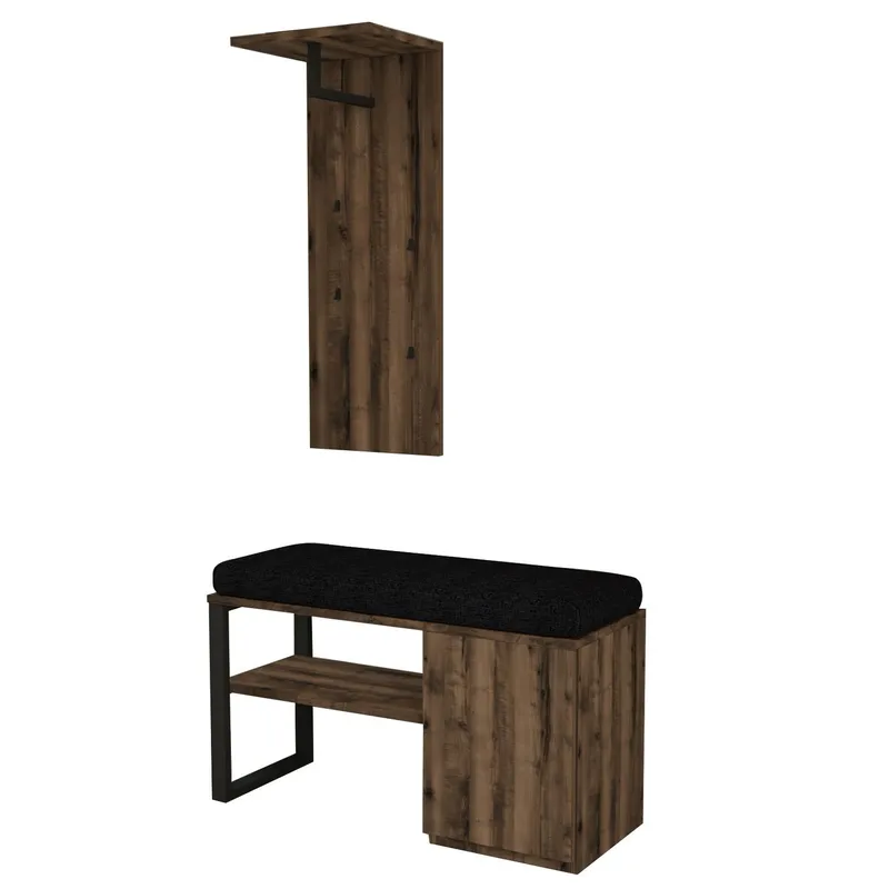 Uniqo Hallställsset 35x90x35 cm, Antik valnöt