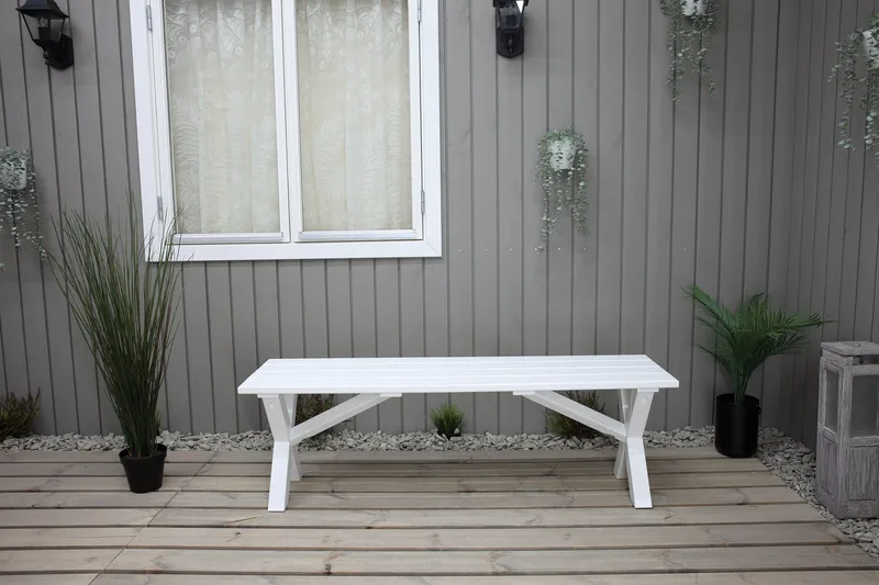 Scottsdale Sittbänk 140 cm Vit - KWA - Möbler - Stolar & fåtöljer - Sittbänk - Hallbänk