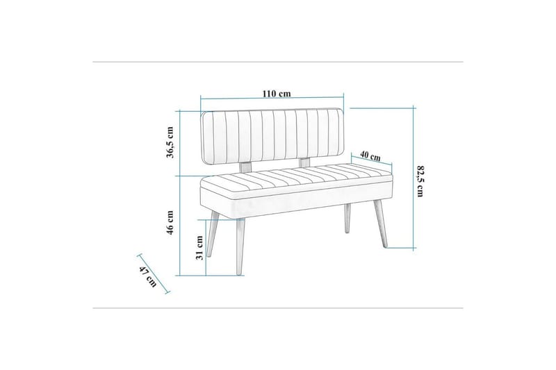 Valsot Sittbänk 110 cm - Natur/Antracit - Möbler - Stolar & fåtöljer - Sittbänk