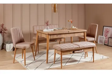 Valsot Sittbänk 110 cm - Trä/natur/Grå - Möbler - Stolar & fåtöljer - Sittbänk