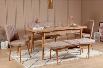 Valsot Sittbänk 110 cm - Trä/natur/Grå - Möbler - Stolar & fåtöljer - Sittbänk