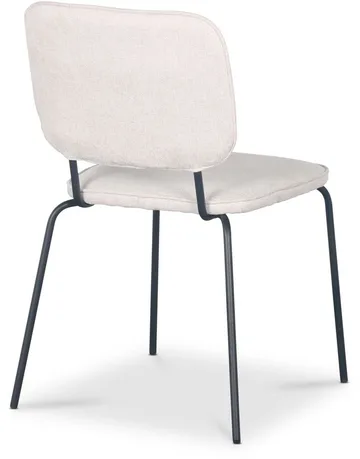 Stol beige tyg med svarta ben - Beige - Möbler - Stolar & fåtöljer - Matstol & köksstol